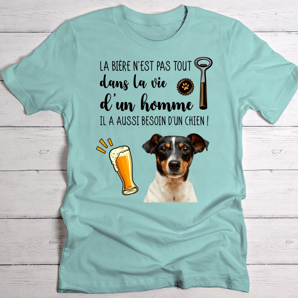 Bière & mon animal - T-Shirt personnalisé