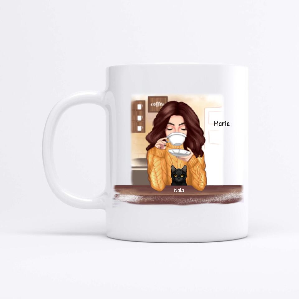 J'adore le café - Mug personnalisé (femme)