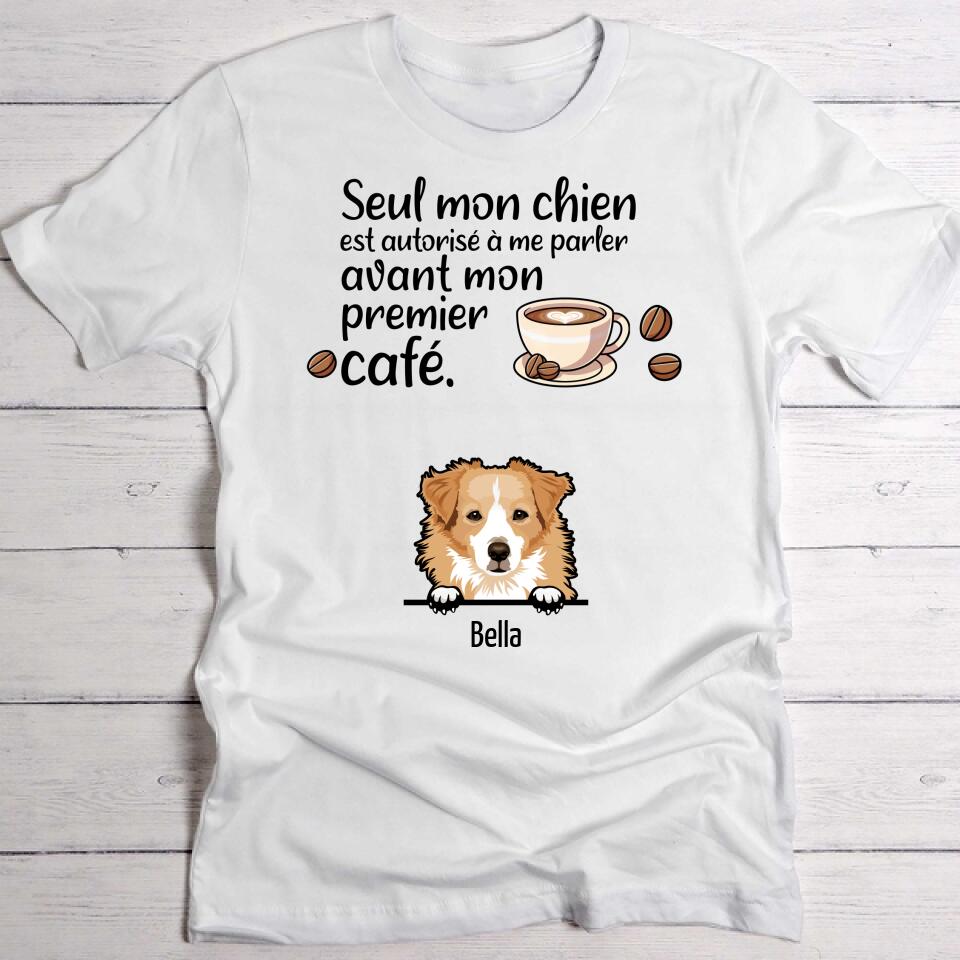 Premier café et chiens - T-Shirt personnalisé