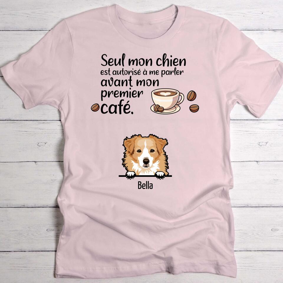 Premier café et chiens - T-Shirt personnalisé