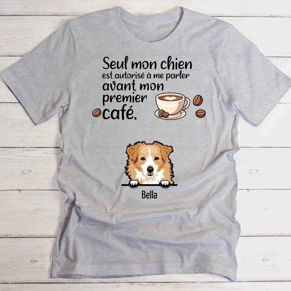 Premier café et chiens - T-Shirt personnalisé