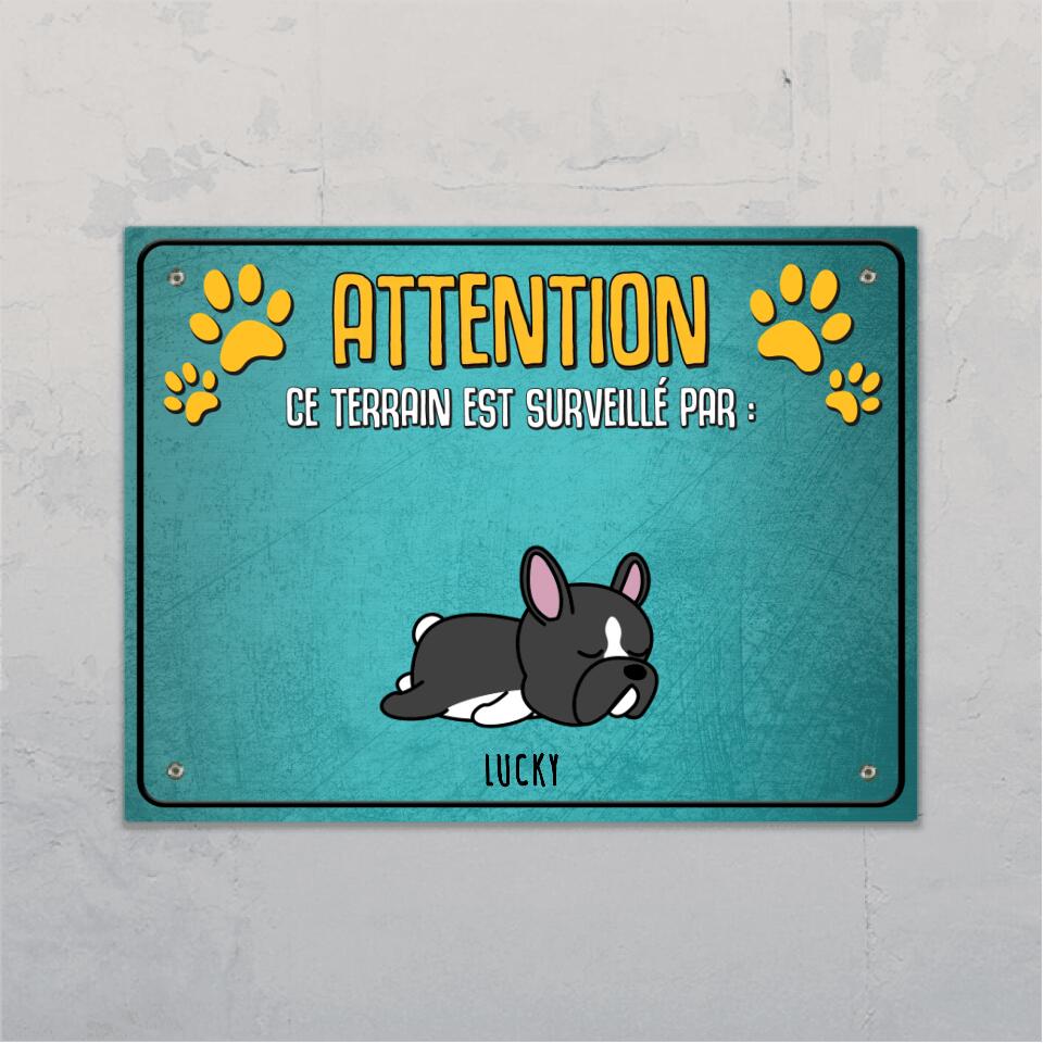 Pet Printed – Attention ! - Plaque de porte personnalisée – Pet Printed FR