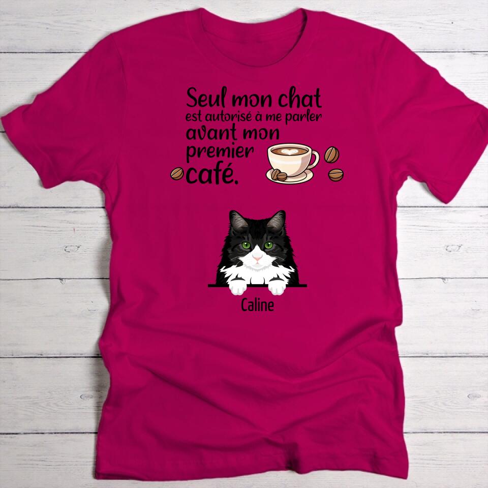 Premier café et chats - T-Shirt personnalisé