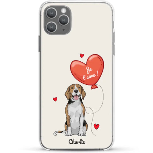 Chien avec ballon - Coque de téléphone personnalisée