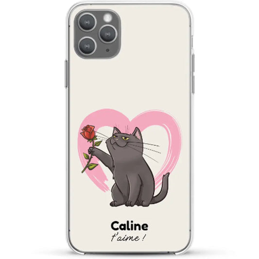 Ton chat t'aime - Coque de téléphone personnalisée