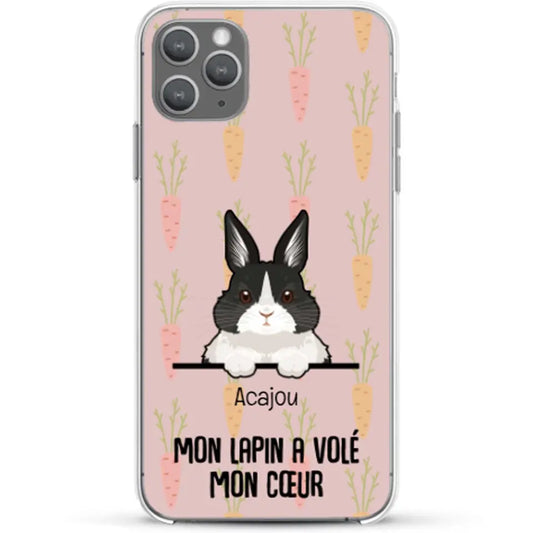 Mon lapin a volé mon cœur - Coque de téléphone personnalisée