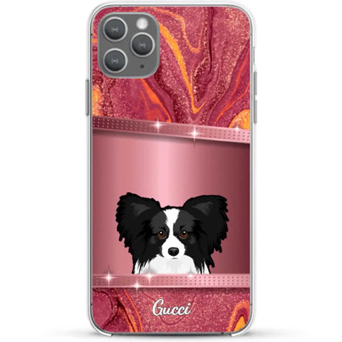 Chiens curieux aspect pailleté - Coque de téléphone personnalisée - Featured Image