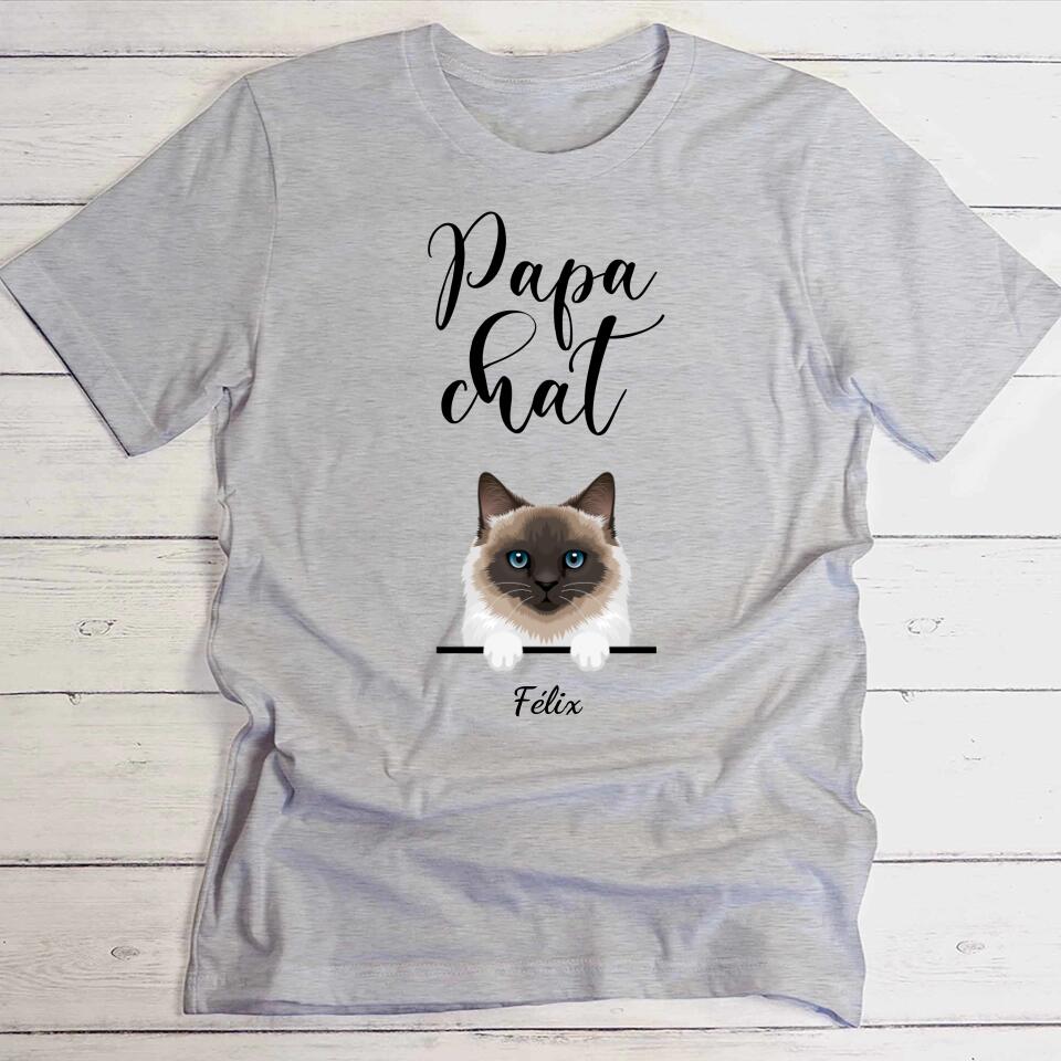 Papa chat - T-Shirt personnalisé