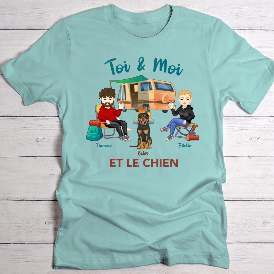 Toi, moi et les chiens - T-Shirt personnalisé