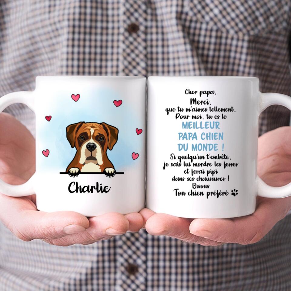 Meilleur papa chien du monde - Mug personnalisé