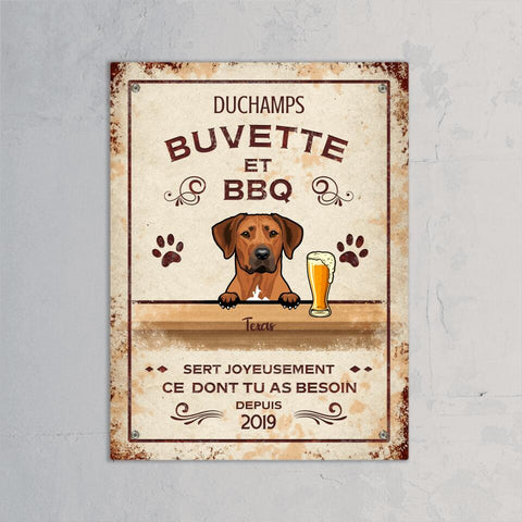 Buvette et BBQ - Plaque de porte personnalisée - Featured Image