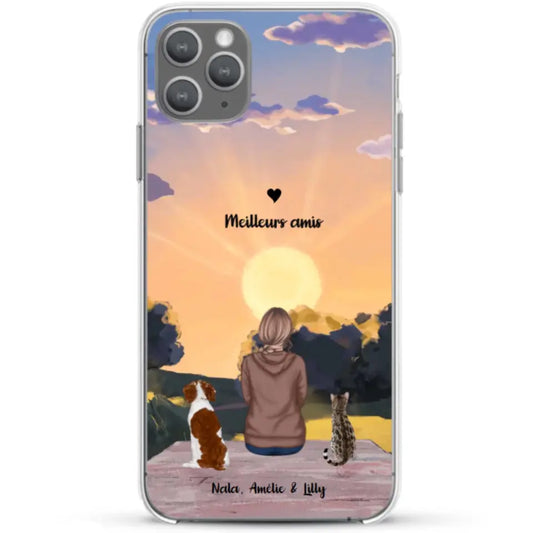 Les saisons avec mon animal - Coque de téléphone personnalisée