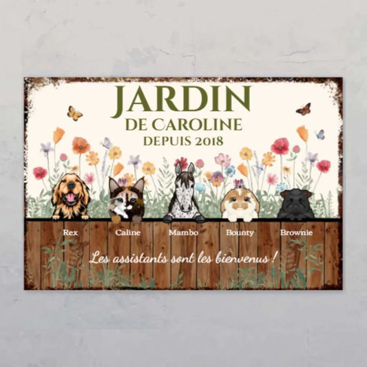 Notre jardin - Plaque de jardin personnalisée