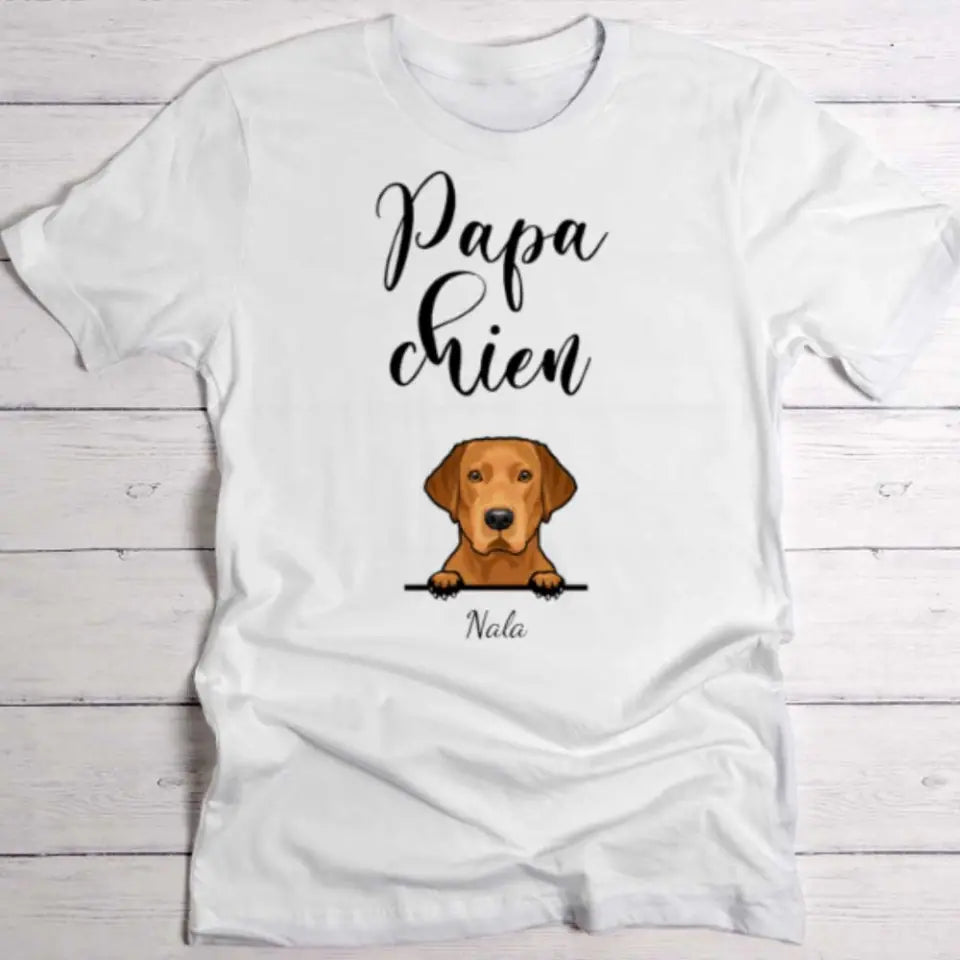 Papa chien - T-Shirt personnalisé