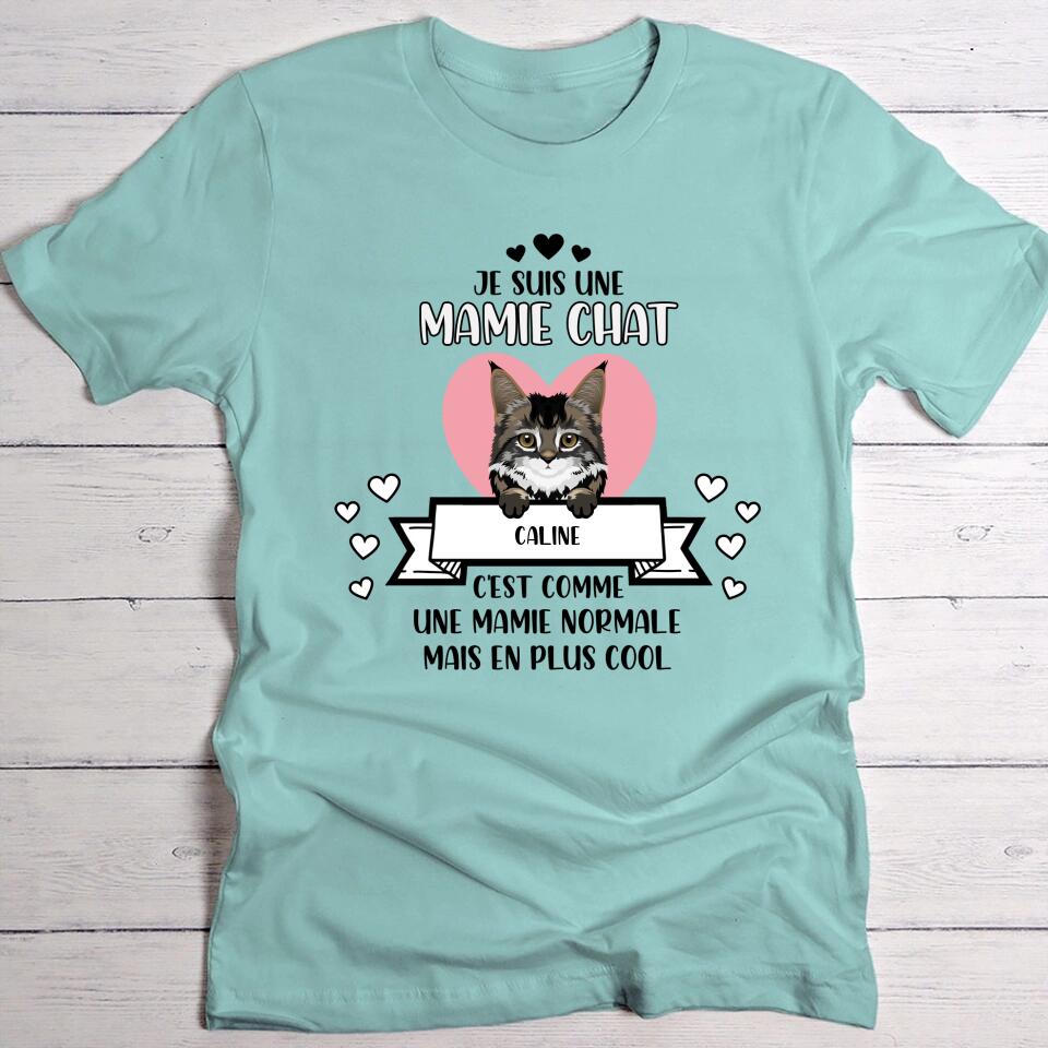 Je suis une mamie chat - T-Shirt personnalisé