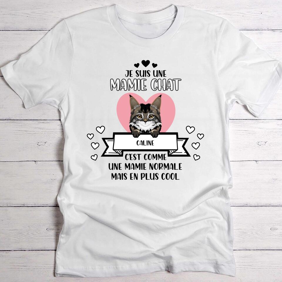 Je suis une mamie chat - T-Shirt personnalisé