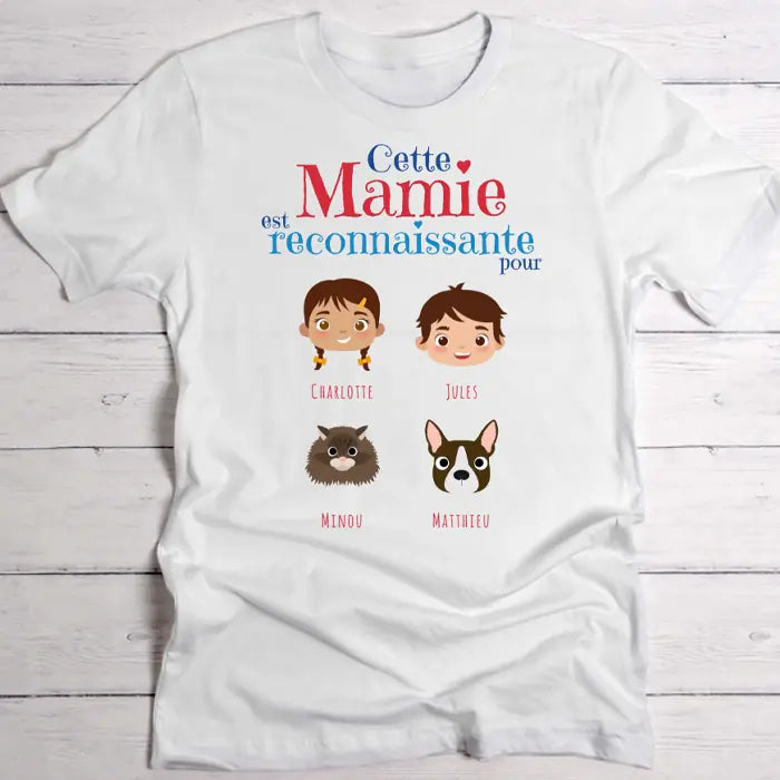 Mamie reconnaissante - T-Shirt personnalisé