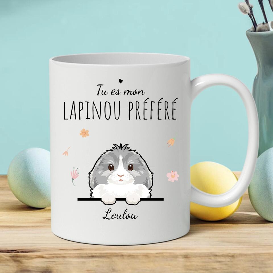 Mon lapinou préféré - Mug personnalisé