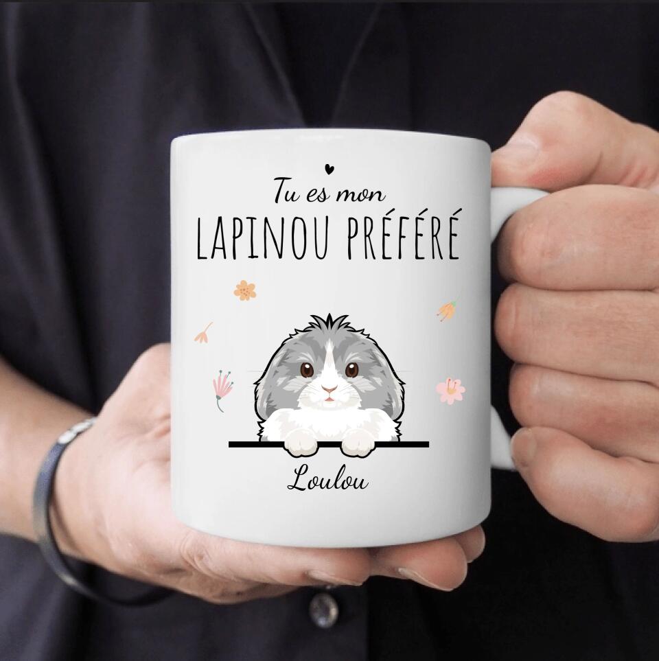 Mon lapinou préféré - Mug personnalisé