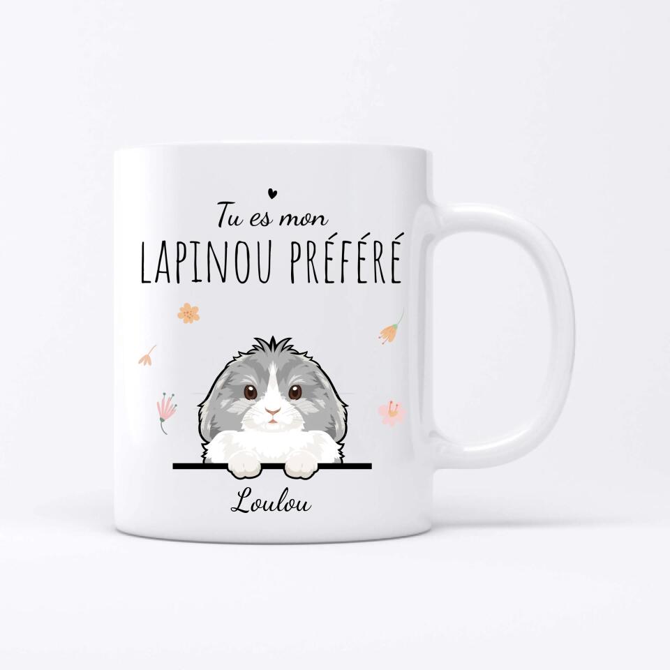 Mon lapinou préféré - Mug personnalisé