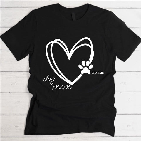 Cœur Dog Mom - T-Shirt personnalisé - Featured Image