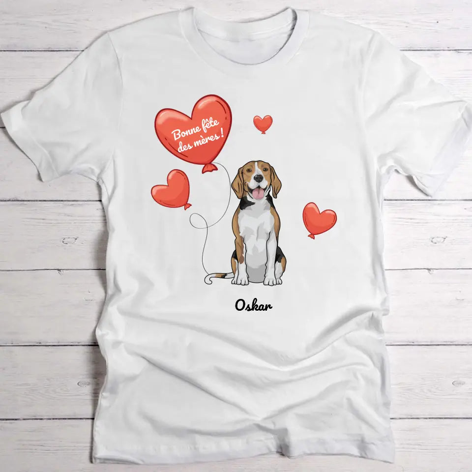 Chien avec ballon - T-Shirt personnalisé