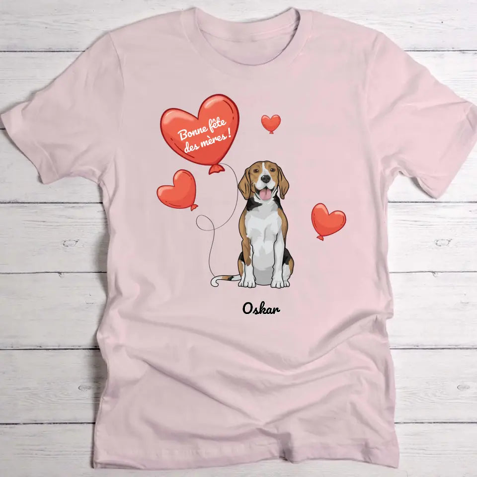 Chien avec ballon - T-Shirt personnalisé