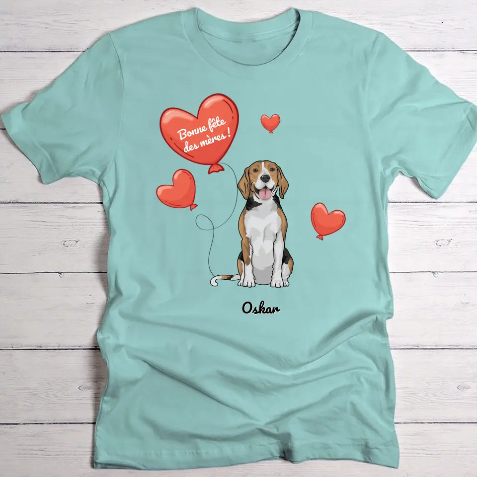 Chien avec ballon - T-Shirt personnalisé