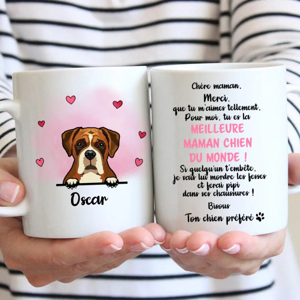 La meilleure maman chien du monde - Mug personnalisé