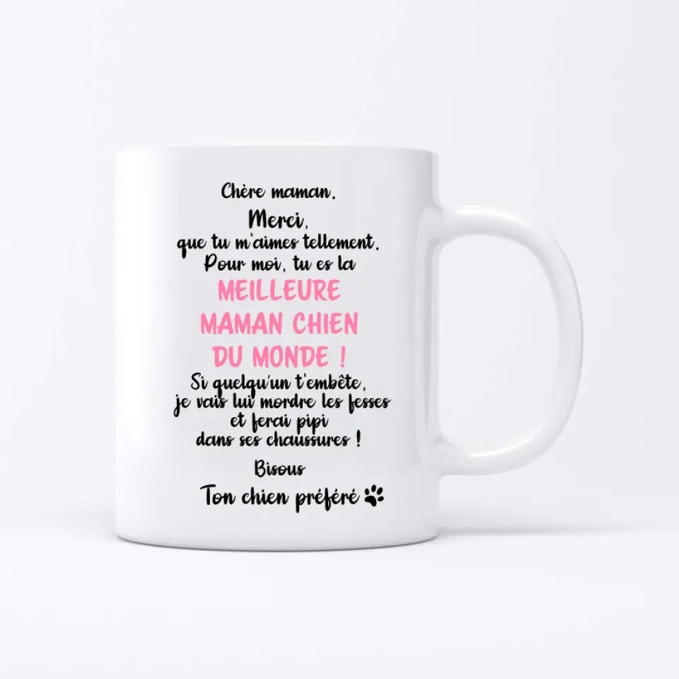 La meilleure maman chien du monde - Mug personnalisé