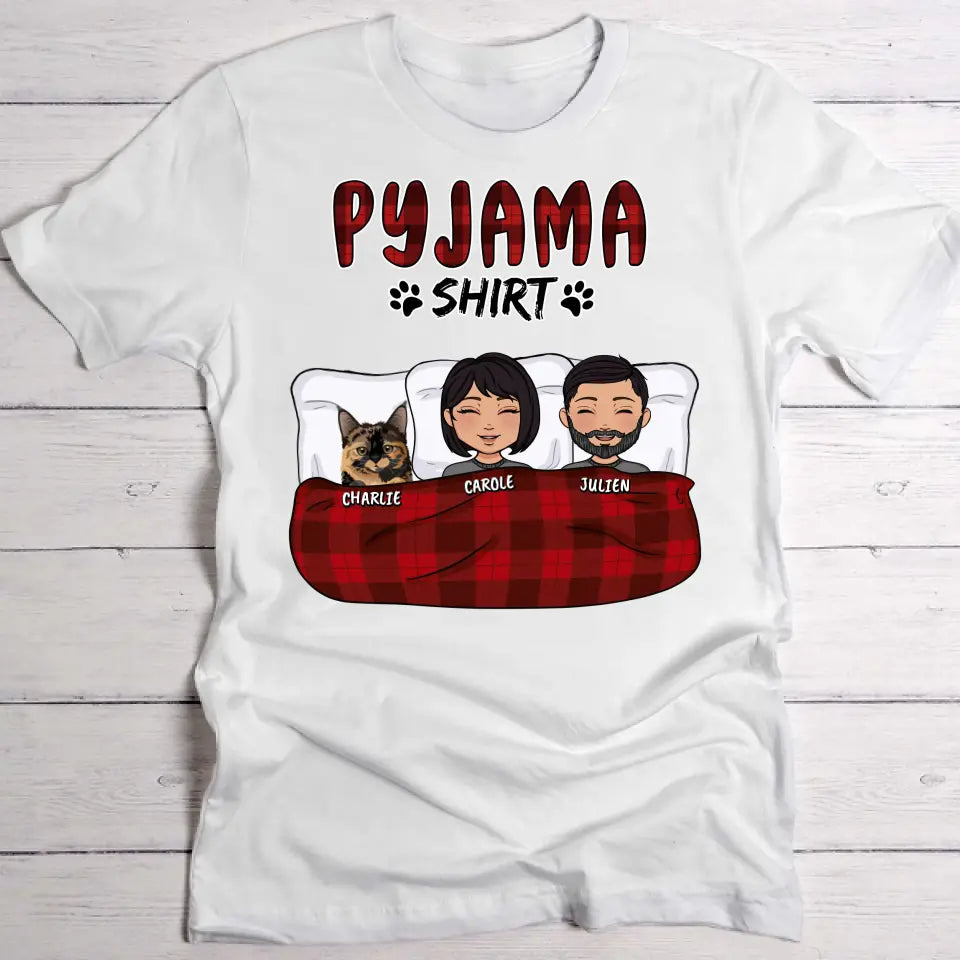 Ma chemise de pyjama (couple) - T-Shirt personnalisé