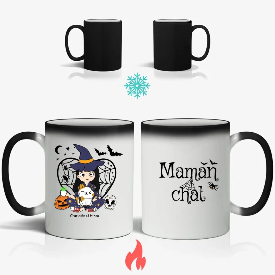 Maman chat magique - Mug personnalisé