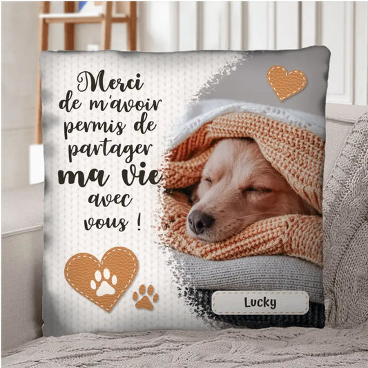 Merci - Coussin personnalisé