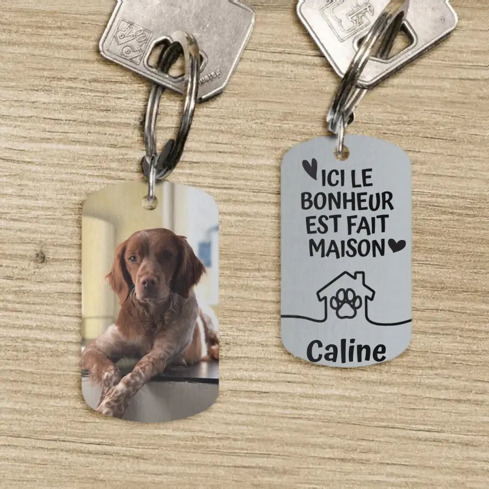 Fait maison - Porte-clés Dog Tag personnalisé