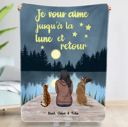 Jusqu'à la lune et retour - Couverture personnalisée