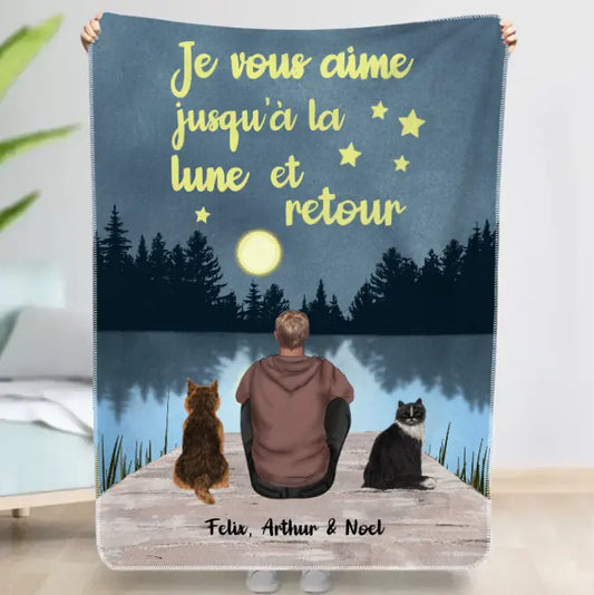 Jusqu'à la lune et retour (homme) - Couverture personnalisée