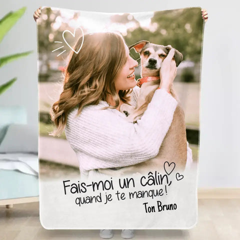 Fais-moi un câlin, quand je te manque ! - Couverture personnalisée - Featured Image