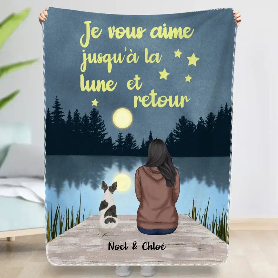 Jusqu'à la lune et retour - Couverture personnalisée