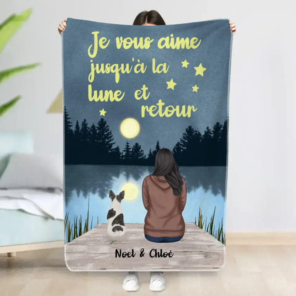 Jusqu'à la lune et retour - Couverture personnalisée