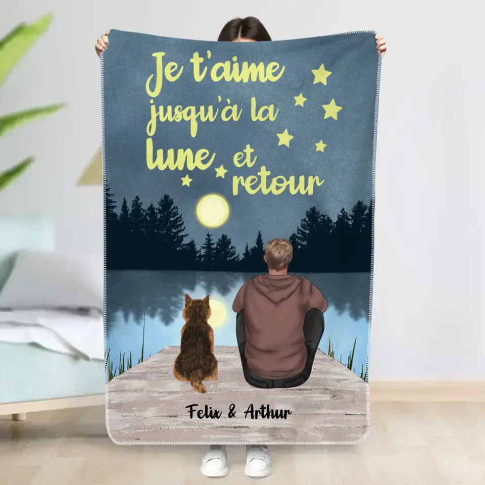 Jusqu'à la lune et retour (homme) - Couverture personnalisée