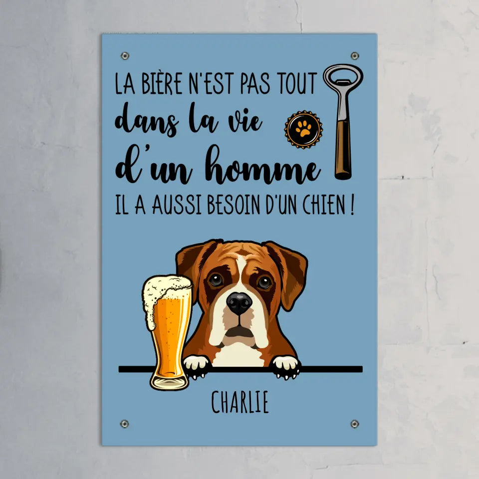 Bière et Wouaf - Plaque de porte personnalisée