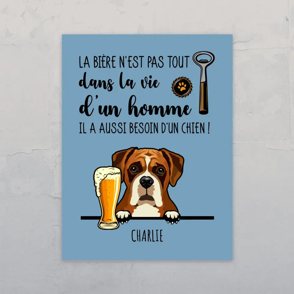 Bière et Wouaf - Plaque de porte personnalisée
