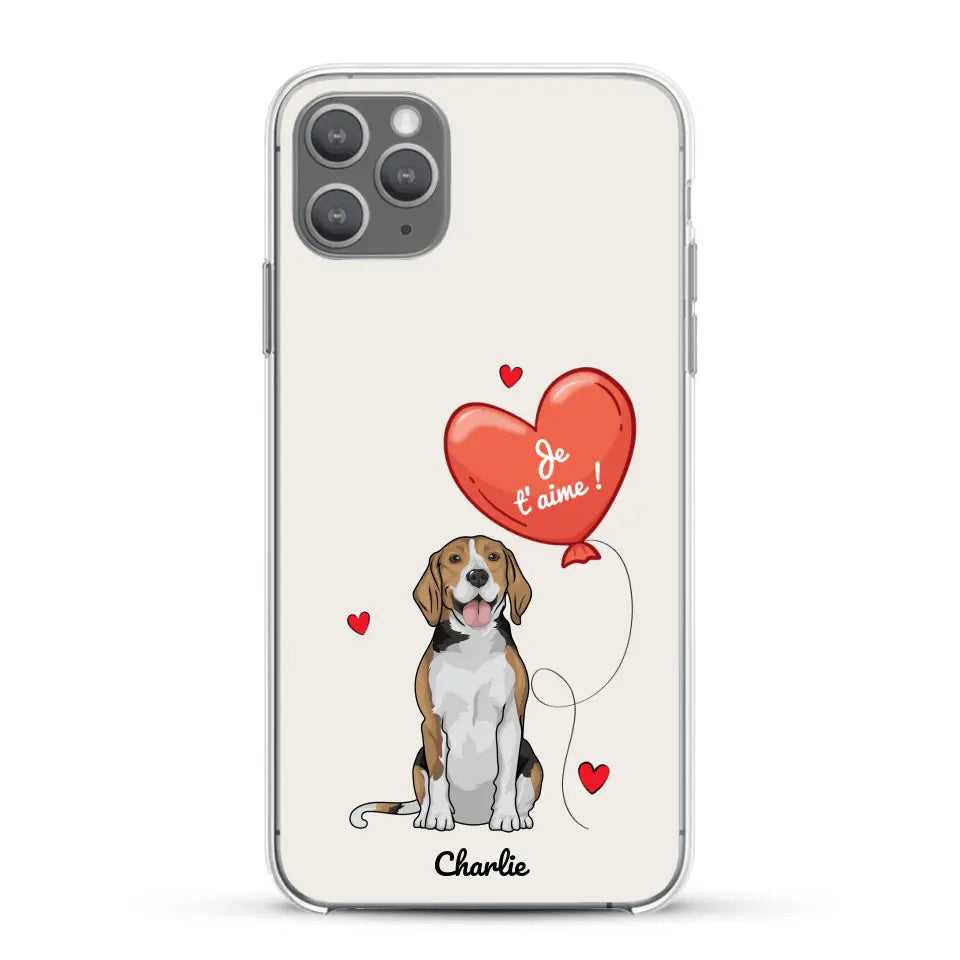 Chien avec ballon - Coque de téléphone personnalisée