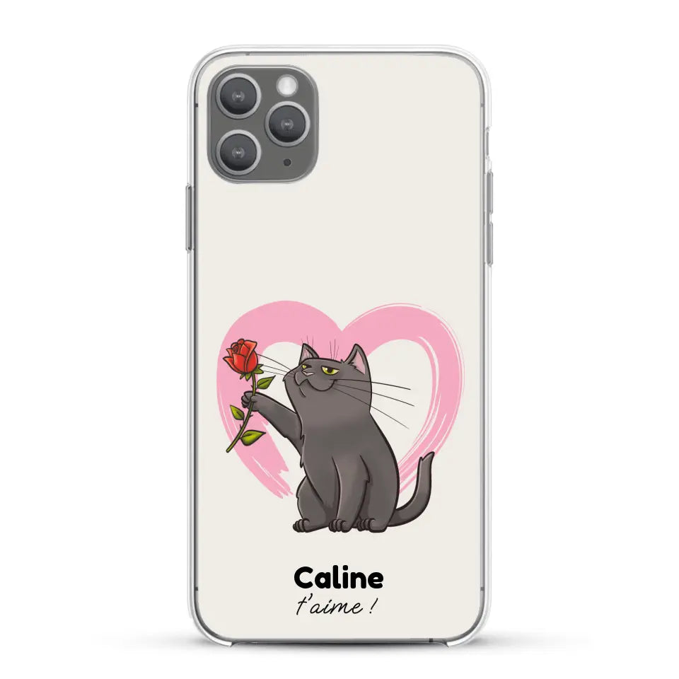 Ton chat t'aime - Coque de téléphone personnalisée