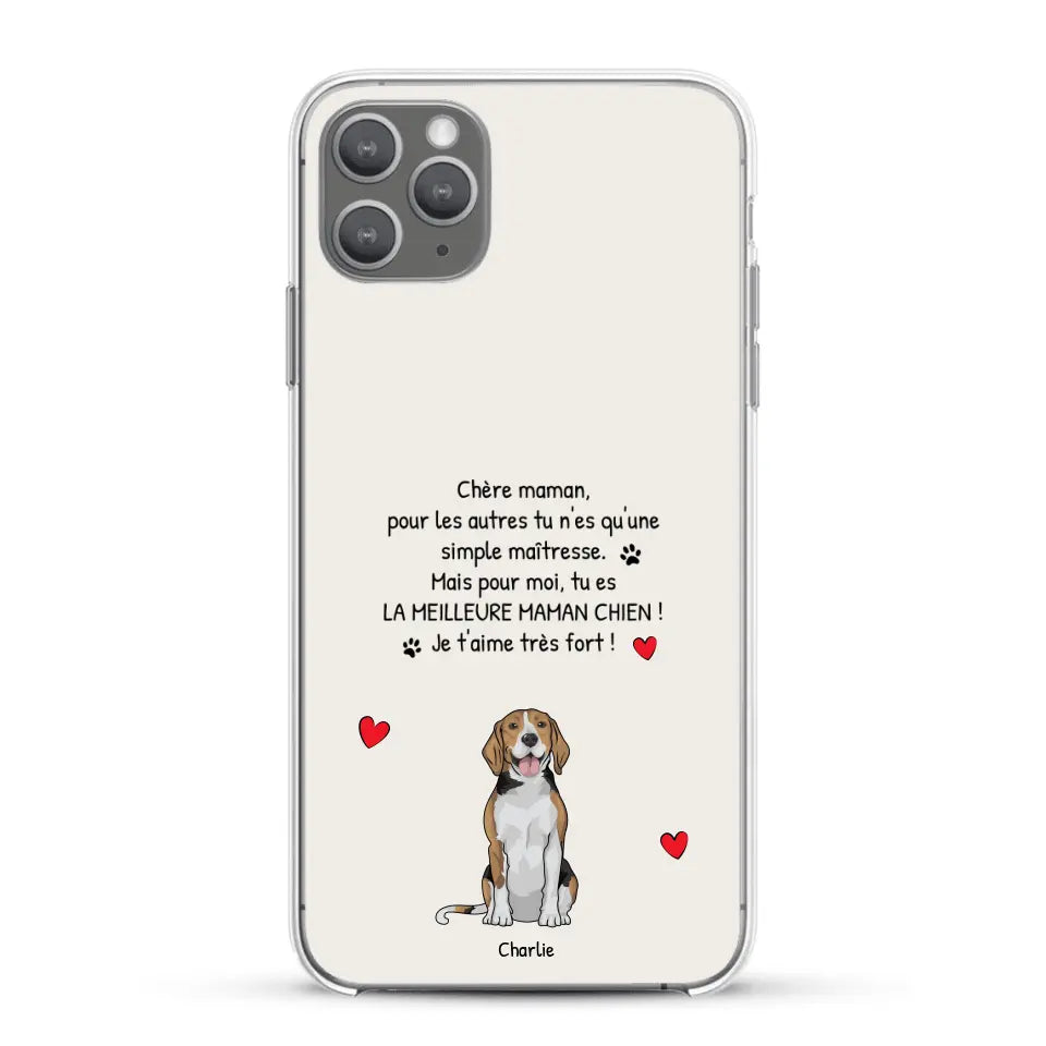 Meilleure maman chien du monde - Coque de téléphone personnalisée