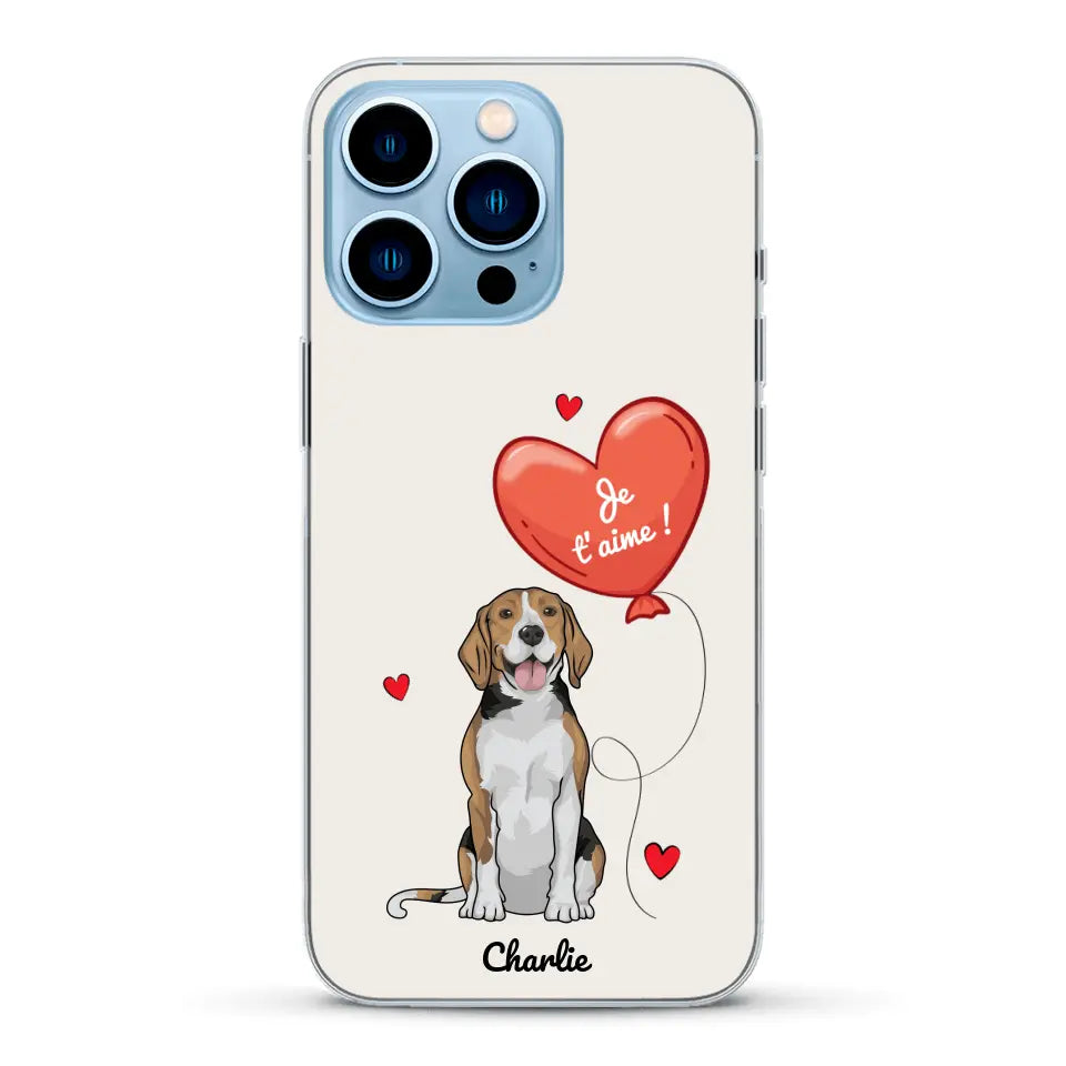 Chien avec ballon - Coque de téléphone personnalisée