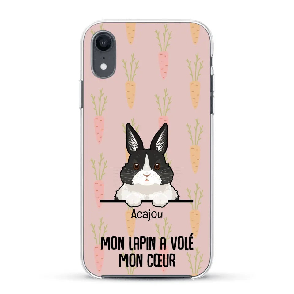 Mon lapin a volé mon cœur - Coque de téléphone personnalisée