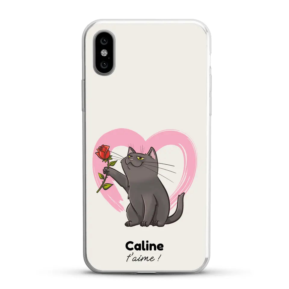 Ton chat t'aime - Coque de téléphone personnalisée