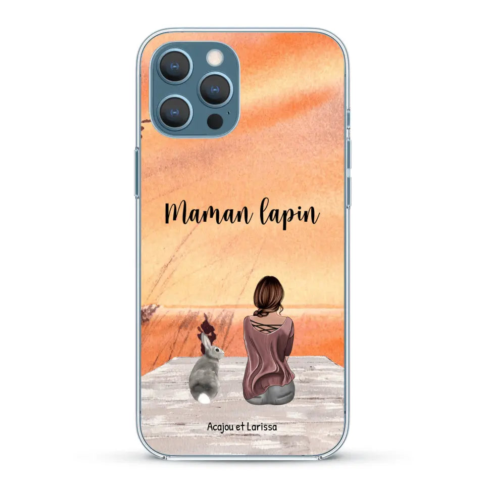 Meilleurs amis avec lapins - Coque de téléphone personnalisée