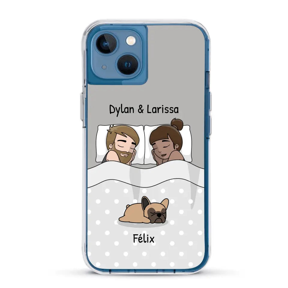 Câlins avec nos amis à poils - Coque de téléphone personnalisée